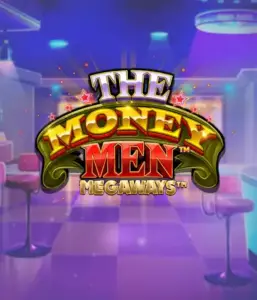 Experience the exciting world of The Money Men Megaways slot by Pragmatic Play, showcasing a vibrant logo with shining stars against a luxurious casino backdrop. This image portrays the energy and allure of high-stakes gambling with its eye-catching ambiance and design. Ideal for gambling fans looking for a taste of Vegas. 