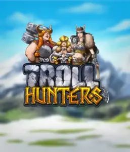 Enter the realm of "Troll Hunters," where fierce Viking warriors are poised to battle their foes. The logo displays a pair of Vikings, male and female, dressed for battle, with a chilly landscape. They exude strength and courage, symbolizing the spirit of the game's adventurous theme.